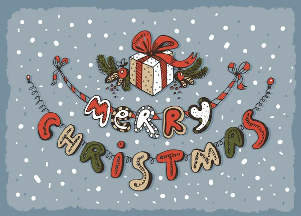 neşeli Noel kartı mavi