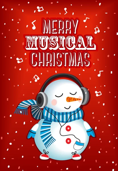 Счастливого музыкального Рождества — стоковый вектор