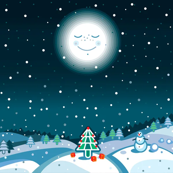 kardan adam ve ay, yeni yıl yatay