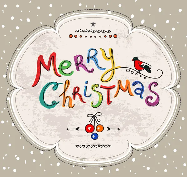 Merry christmas suluboya kartı