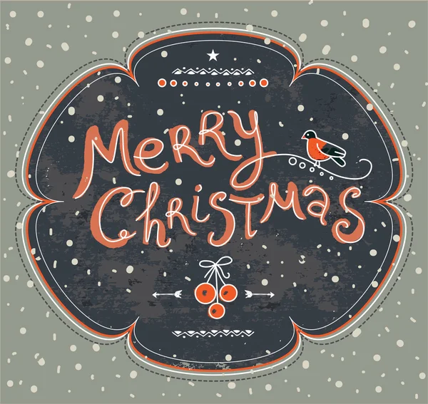 Merry christmas suluboya kartı