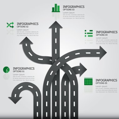 sokak & işareti infographics tasarım şablonu