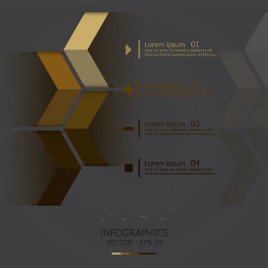 Modern okları Infographic tasarım şablonu