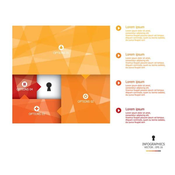 Modèle abstrait de conception de bannière d'arrière-plan infographique — Image vectorielle