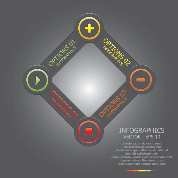 Modelo de design infográfico de círculo moderno — Vetor de Stock