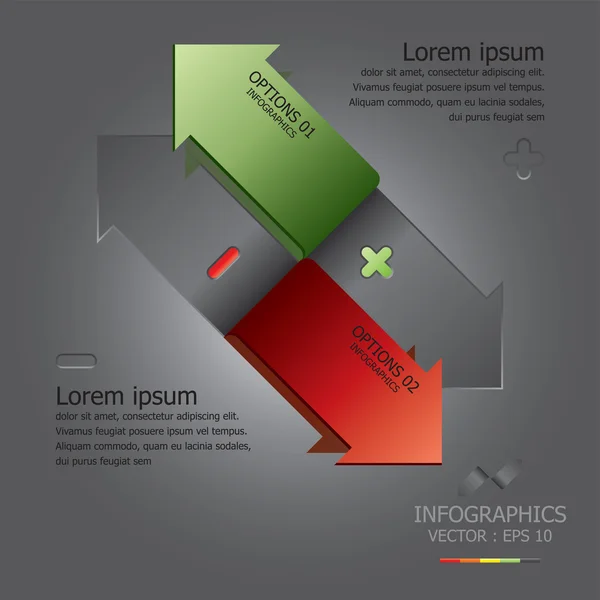 Modelo de design infográfico de seta moderna — Vetor de Stock