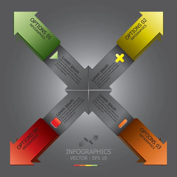 Freccia moderna modello di progettazione infografica — Vettoriale Stock