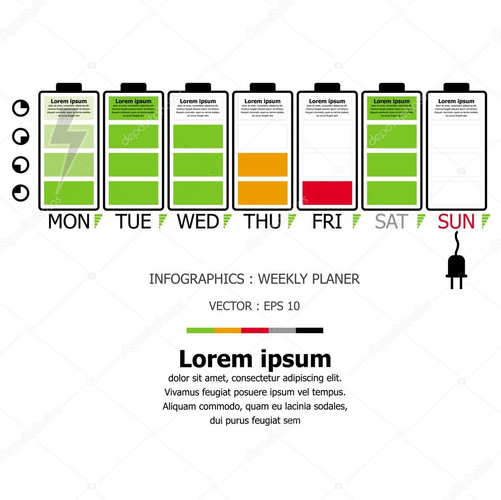 Weekly Planner Infographic Design Template