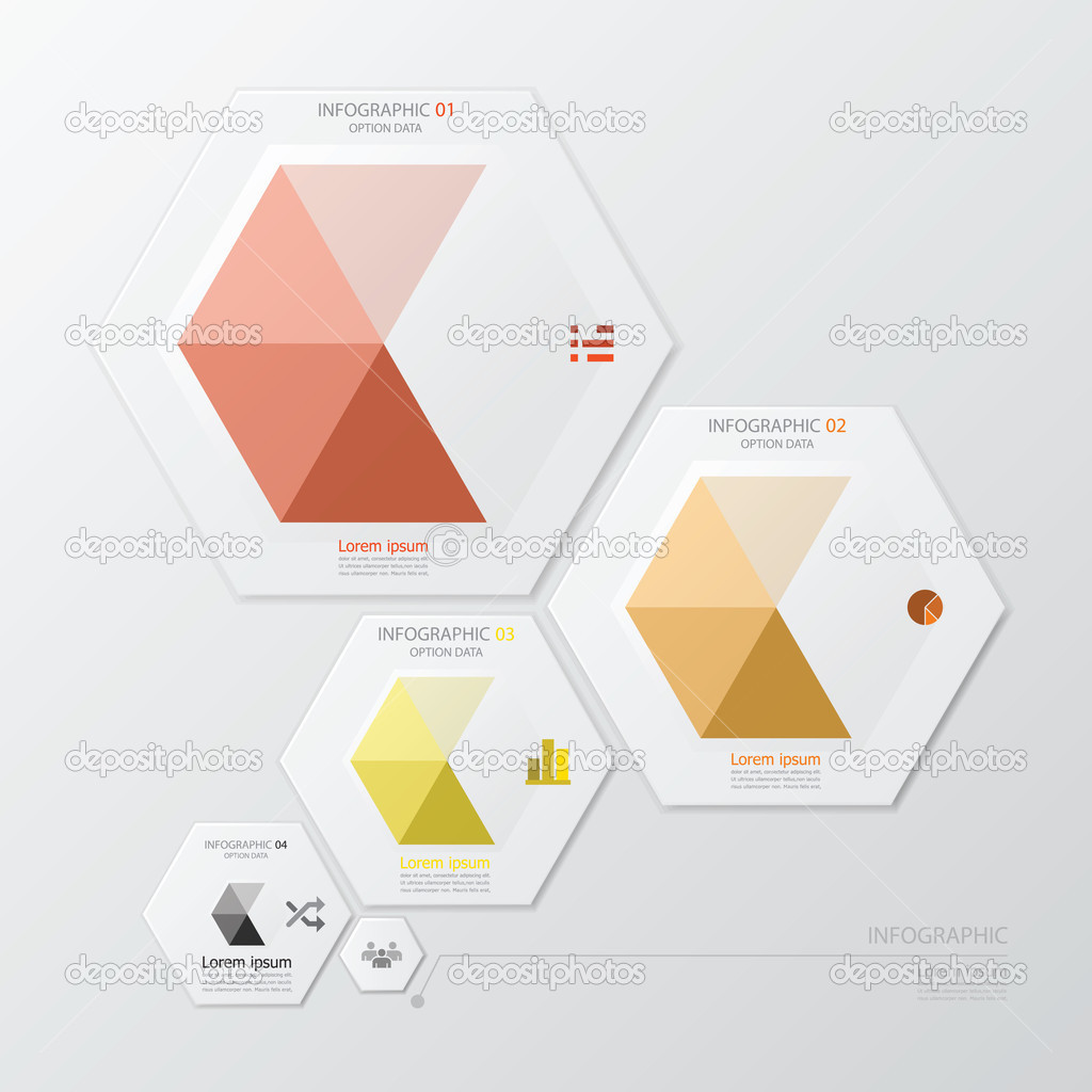 Hexagon Geometric Shape Infographic Design Template Stock Vector Image