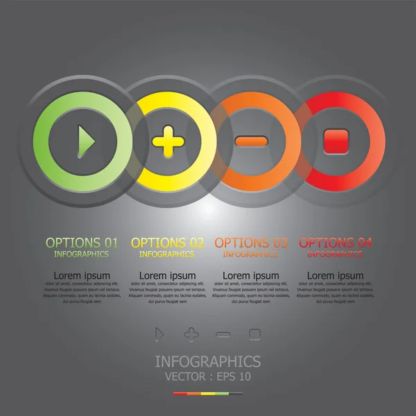 Modern Circle Infographic Design Template — Stock Vector