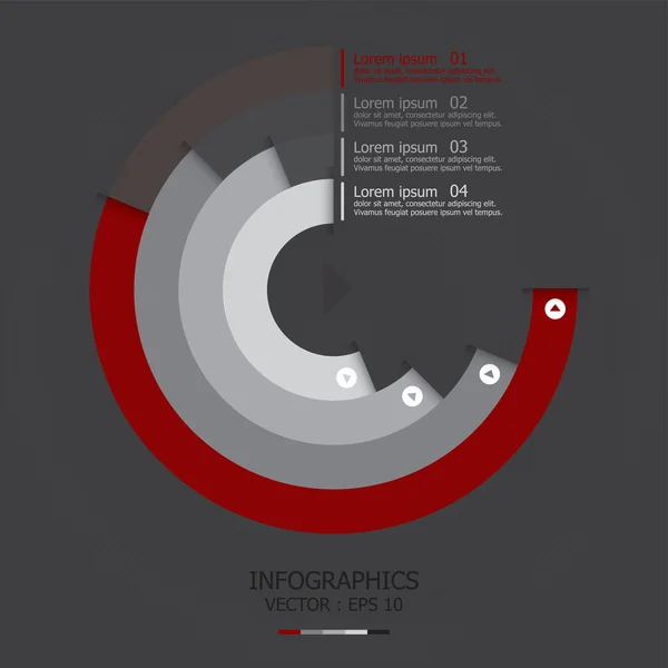 Modèle de conception d'infographie de courbe moderne — Image vectorielle