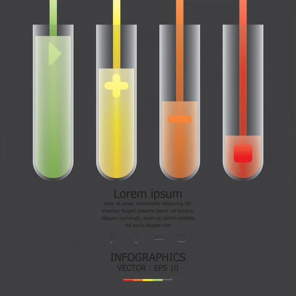 Luz láser con plantilla de diseño de tubo de vidrio — Archivo Imágenes Vectoriales