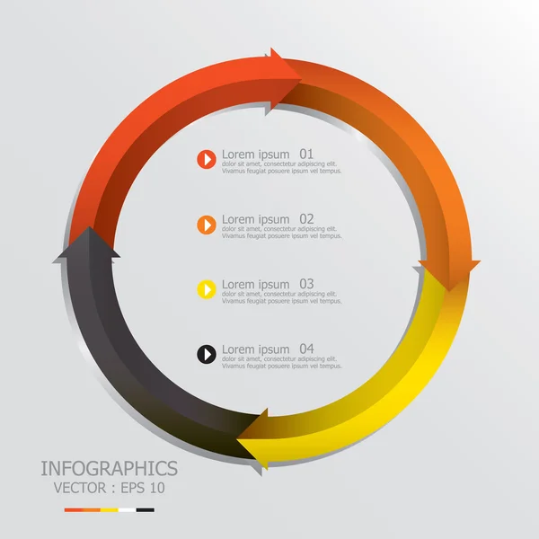 Moderne Pfeile Infografik-Design-Vorlage — Stockvektor