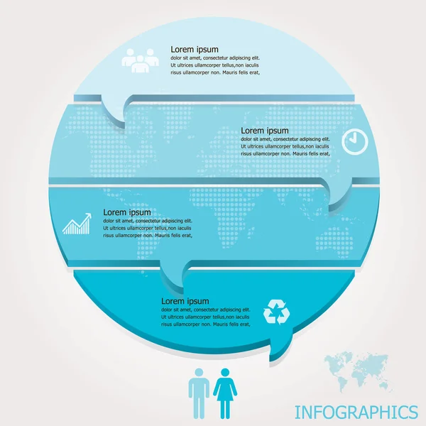 Πρότυπο σχεδίασης σύγχρονο κύκλο infographics φούσκα ομιλία — Διανυσματικό Αρχείο