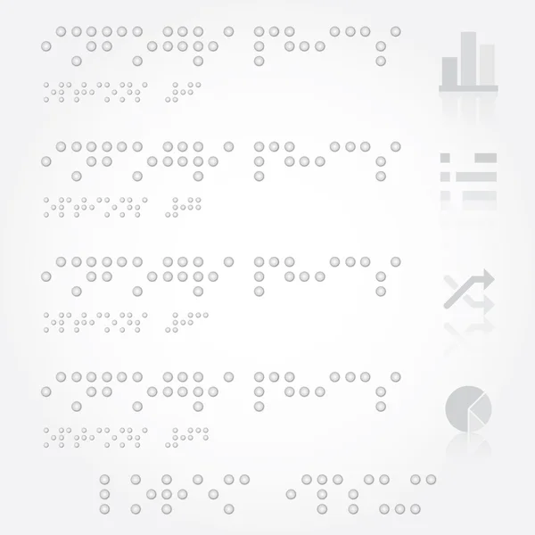 Modelo de Design de Infográficos em Braille — Vetor de Stock