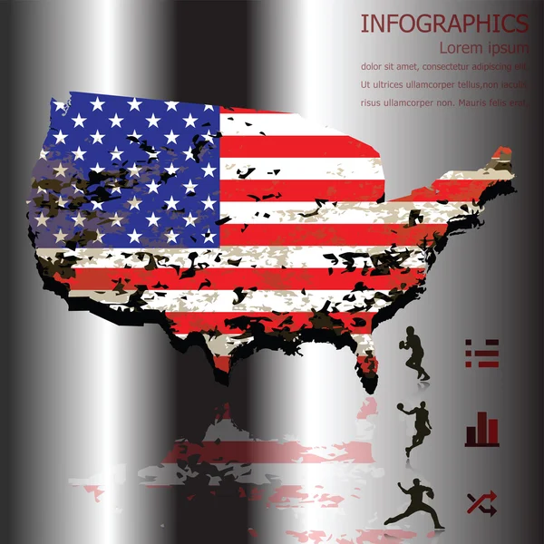 Amerika sport banner — Stockvector