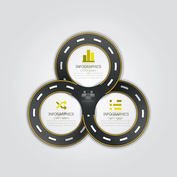 Straßen- & Schilderinfografik-Design-Vorlage — Stockvektor