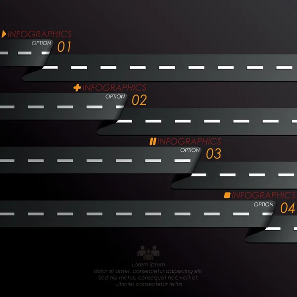 Sokak & işareti infographics tasarım şablonu — Stok Vektör