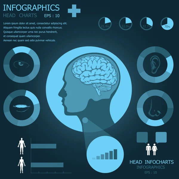 Kopf-Infografik Stockillustration
