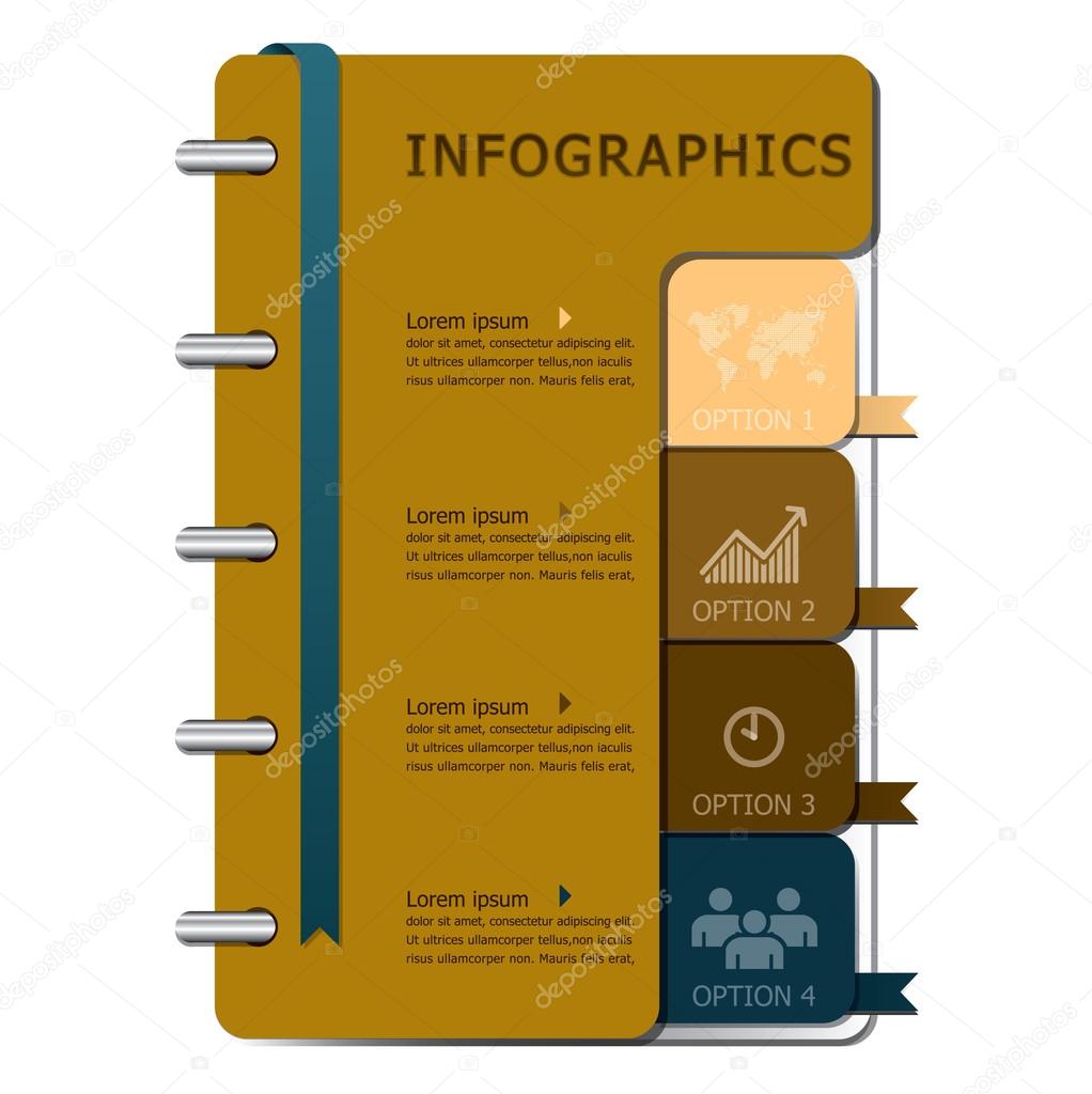 Notebook Infographics Design Template