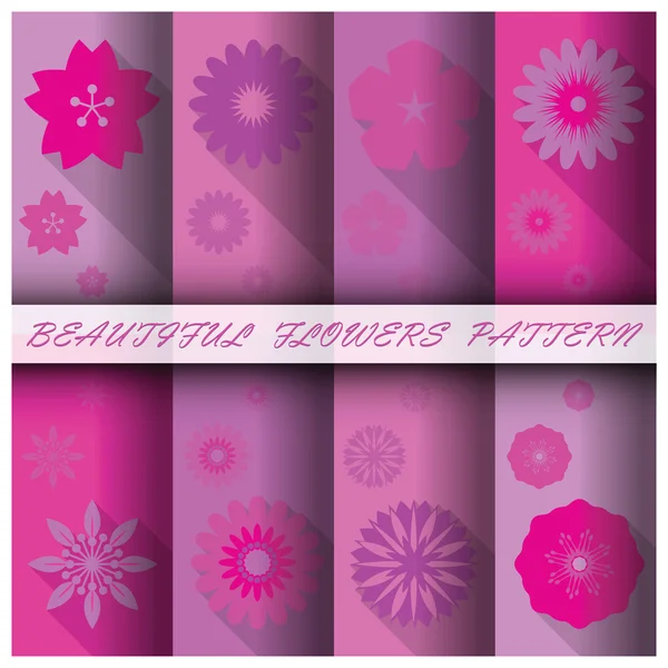 Flowers Pattern Set — Stock Vector