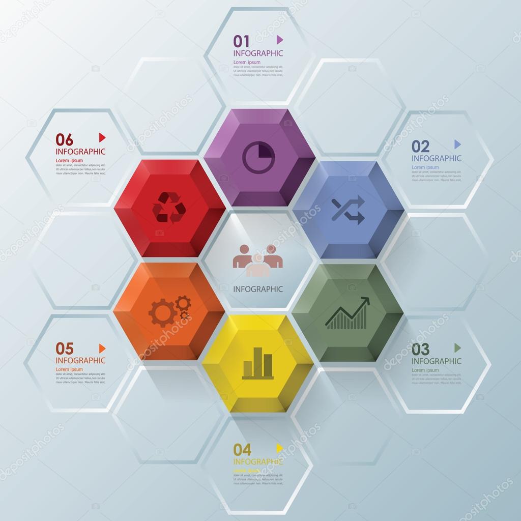 Modern Hexagon Business Infographic Design Template
