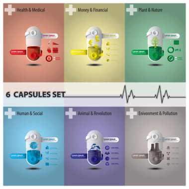 Health And Medical Capsule Set clipart