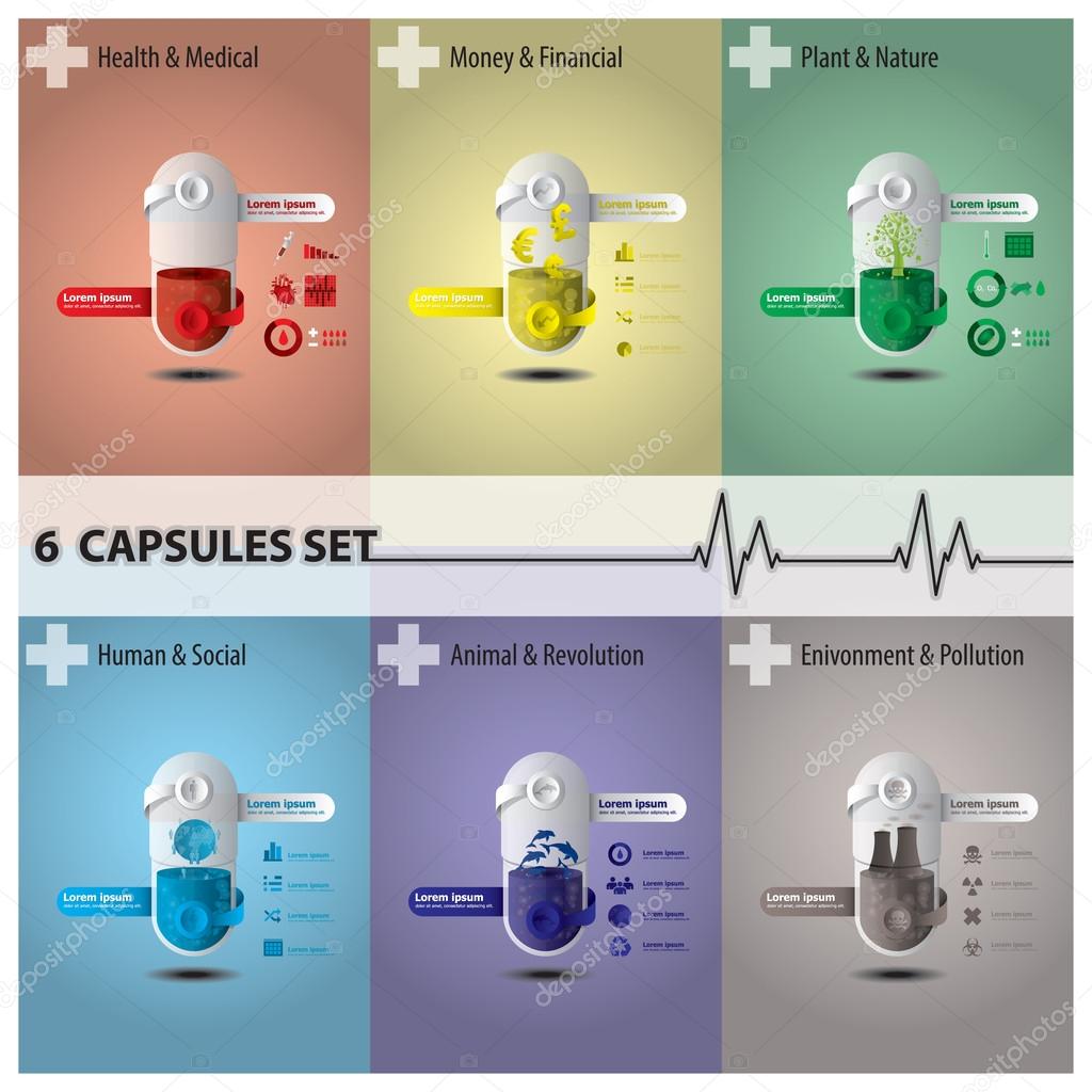 Health And Medical Capsule Set