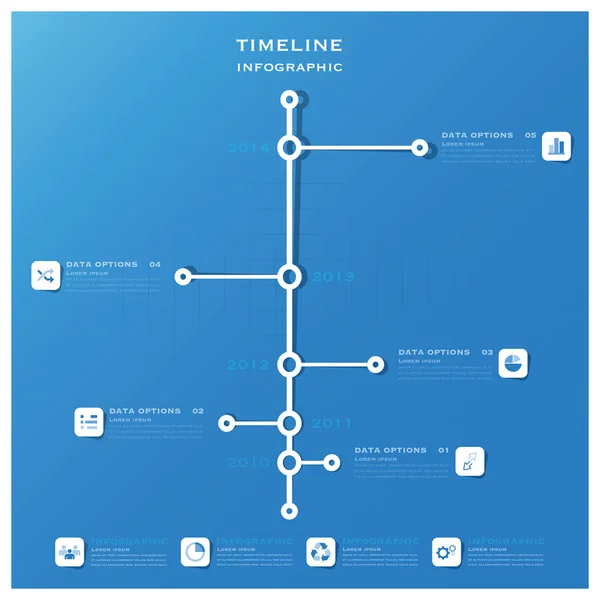 Zaman çizelgesi iş Infographic tasarım şablonu — Stok Vektör