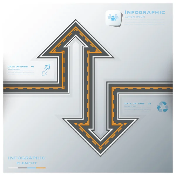 Straße & Verkehrszeichen Geschäftsinfografik Design-Vorlage — Stockvektor