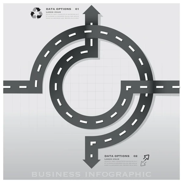 Plantilla de diseño de infografía de negocio de señalización vial y vial — Vector de stock