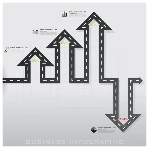 Plantilla de diseño de infografía de negocio de señalización vial y vial — Vector de stock