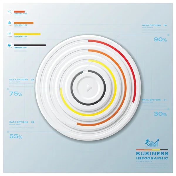 Infografía empresarial de círculo moderno — Archivo Imágenes Vectoriales