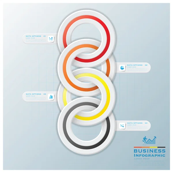 Infografía empresarial de círculo moderno — Vector de stock
