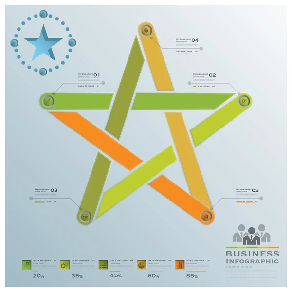 Infographie d'affaires en forme d'étoile — Image vectorielle
