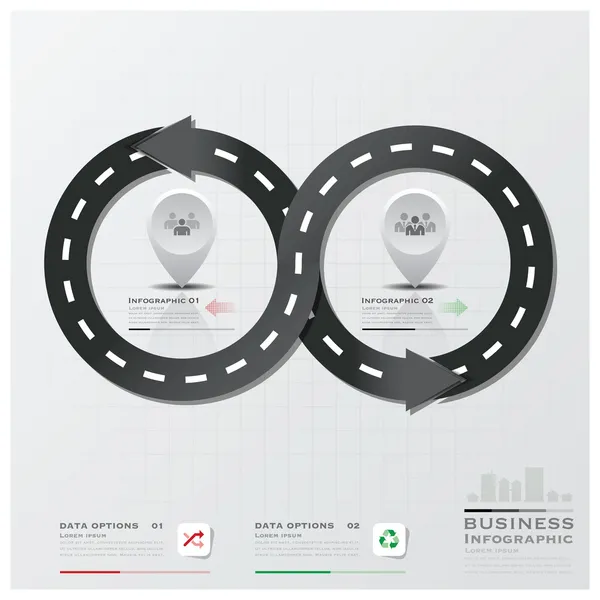 Infografik für Straßen- und Straßenunternehmen — Stockvektor