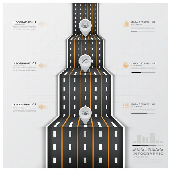 Silnice a ulice dopravní značka business infographic — Stockový vektor