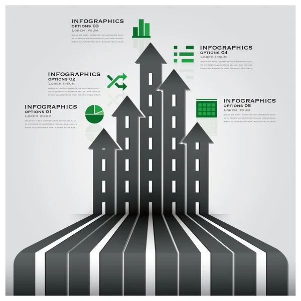 Πινακίδες δρόμων και οδών κυκλοφορίας σύμβολο επιχειρήσεων infographic — Διανυσματικό Αρχείο
