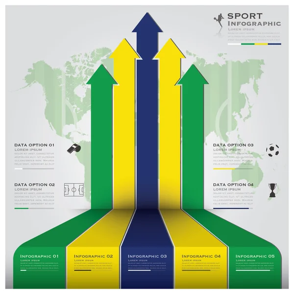 Football Tournament Sport Infographic Background — Stock Vector