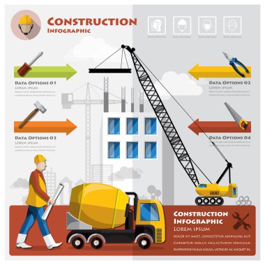 İnşaat ve yapı iş Infographic