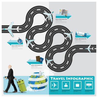 Seyahat ve yolculuk iş Infographic