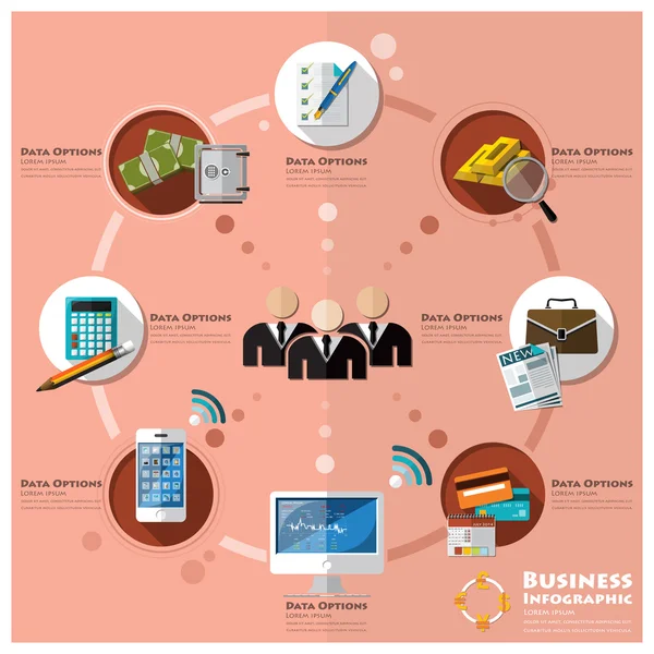 Infográfico de Negócios e Finanças — Vetor de Stock