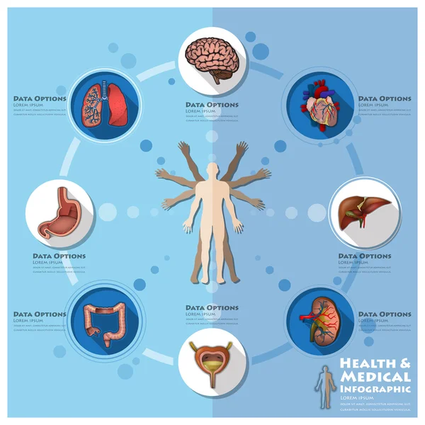 Hälsa och medicinska infographic infocharts vetenskap bakgrund — Stock vektor