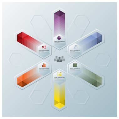 Modern altıgen geometrik şekil iş Infographic