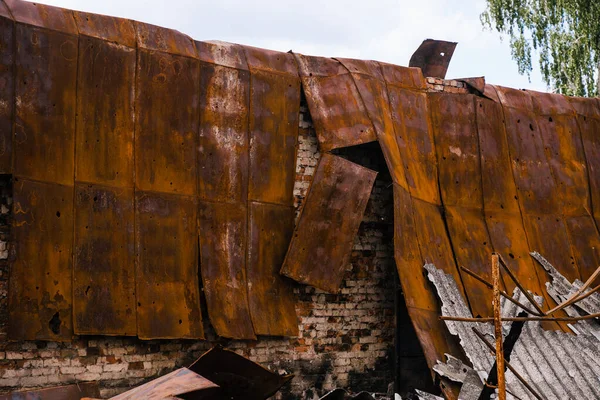 Folgen Des Russischen Friedens Der Stadt Trostjanez Region Sumy Zivile — Stockfoto