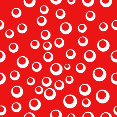 Kırmızı ve beyaz benek süsleme ile seamless modeli