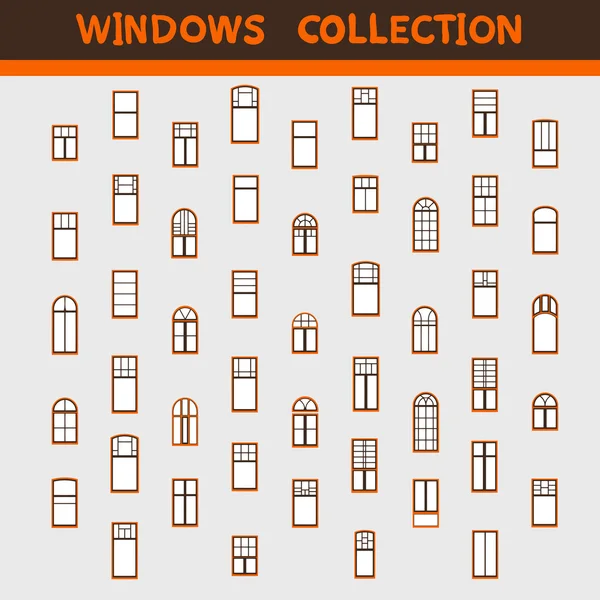 Windows-collectie — Stockvector