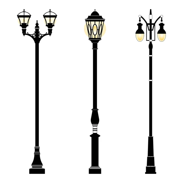 Sokak lambaları — Stok Vektör
