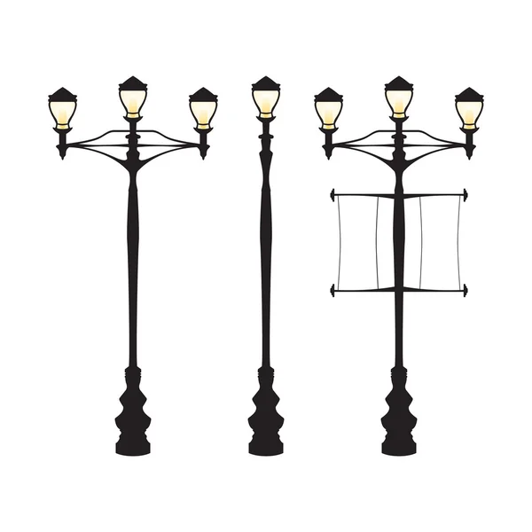 Lampy uliczne — Wektor stockowy