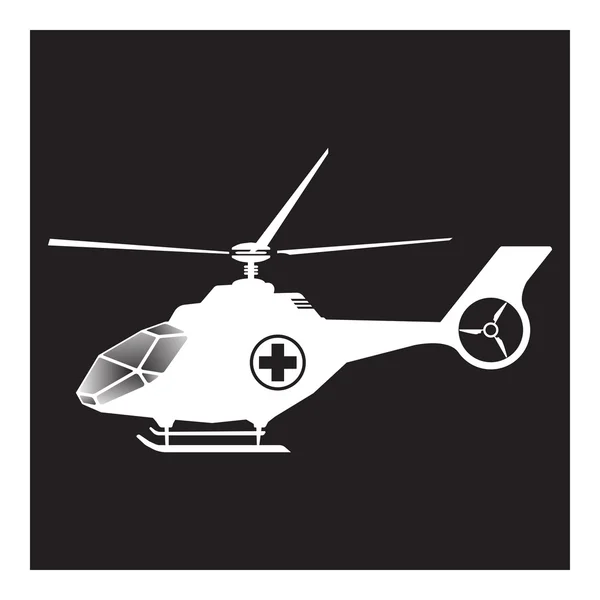 Medical helicopter — Stock Vector